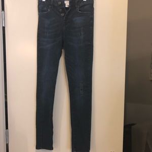 Forever 21 Distressed Skinny Jean, Dk Blue